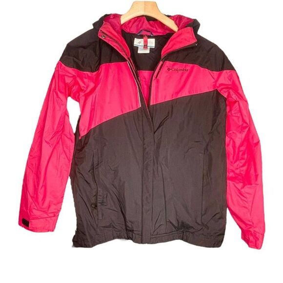 Columbia | Powder Alley Interchange Jacket Black Pink Nylon Size L (14/16) | EUC - Picture 3 of 15